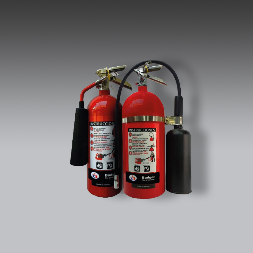 extintores para la seguridad industrial co2 para fuegos de tipo b y c modelo 1ext 86 marca extinpar