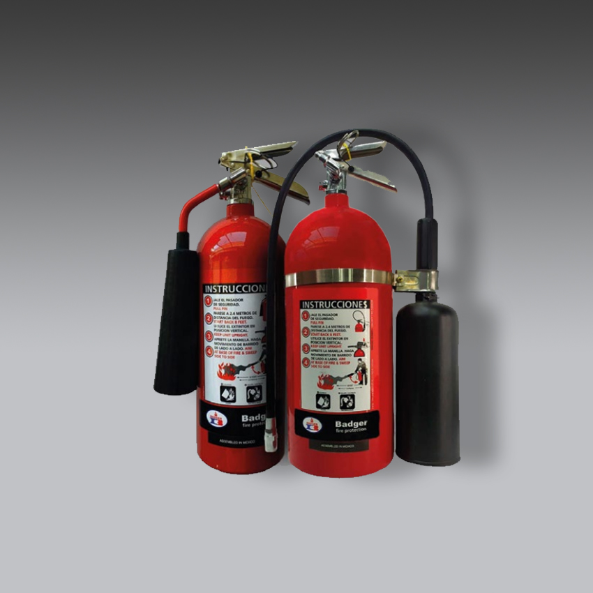 extintores para la seguridad industrial co2 para fuegos de tipo b y c modelo 1ext 87 marca extinpar