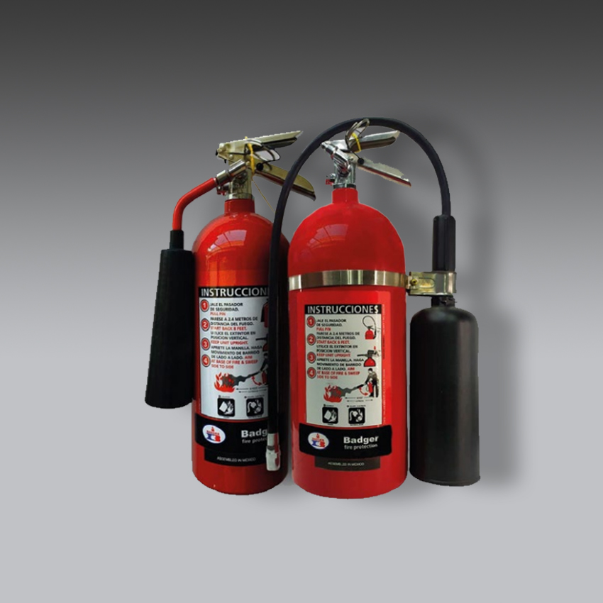 extintores para la seguridad industrial co2 para fuegos de tipo b y c modelo 1ext 88 marca extinpar
