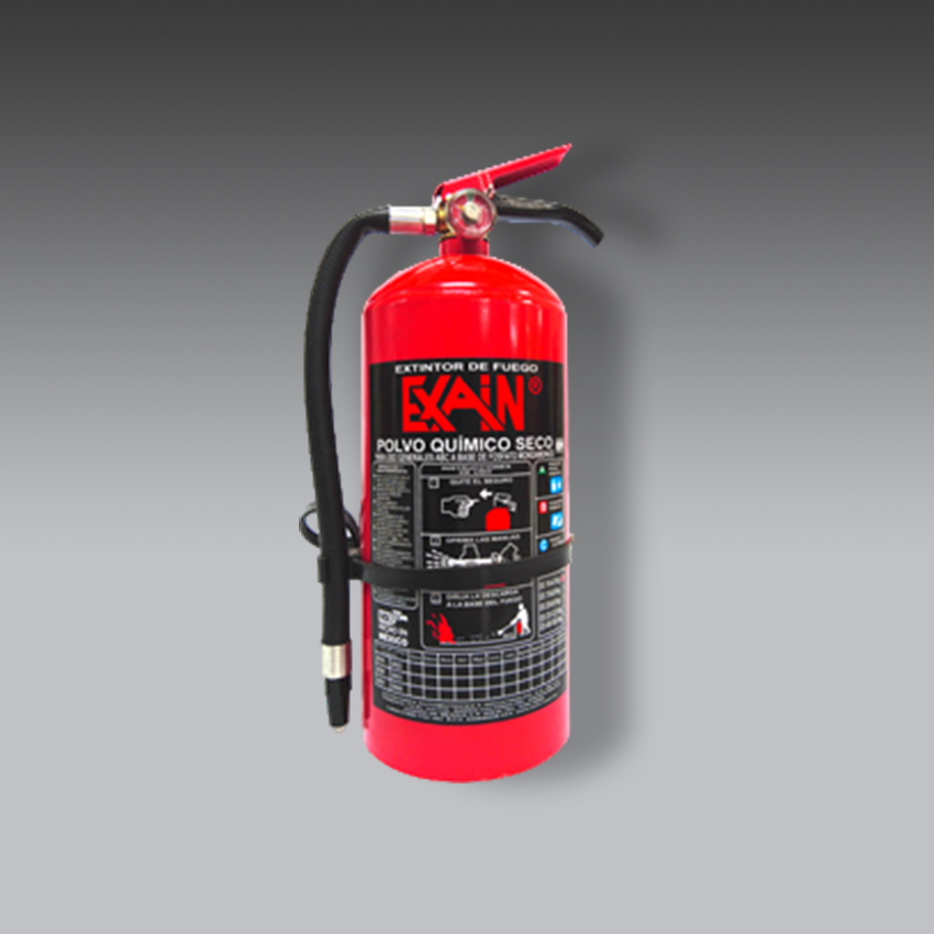 extintores para la seguridad industrial extintor 4.5 kg pqs polvo quimico seco modelo ex3 marca exain