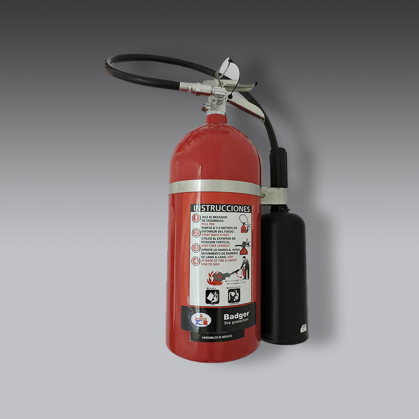 extintores para la seguridad industrial extintor de co2 de 10lb modelo c290021 marca badger