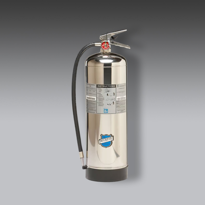 extintores para la seguridad industrial extintor de incendios de mano presurizado de agua de acero inoxidable modelo 50000 marca buckeye