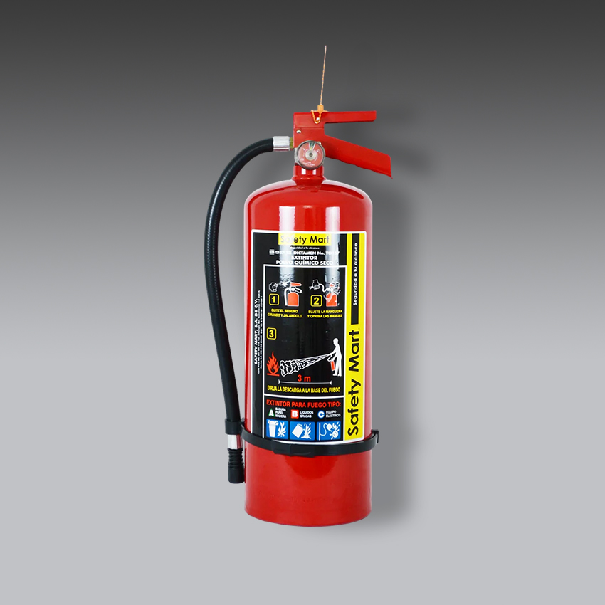extintores para la seguridad industrial extintor de pqs de 4.5kg cargado modelo sm4 marca safety mart