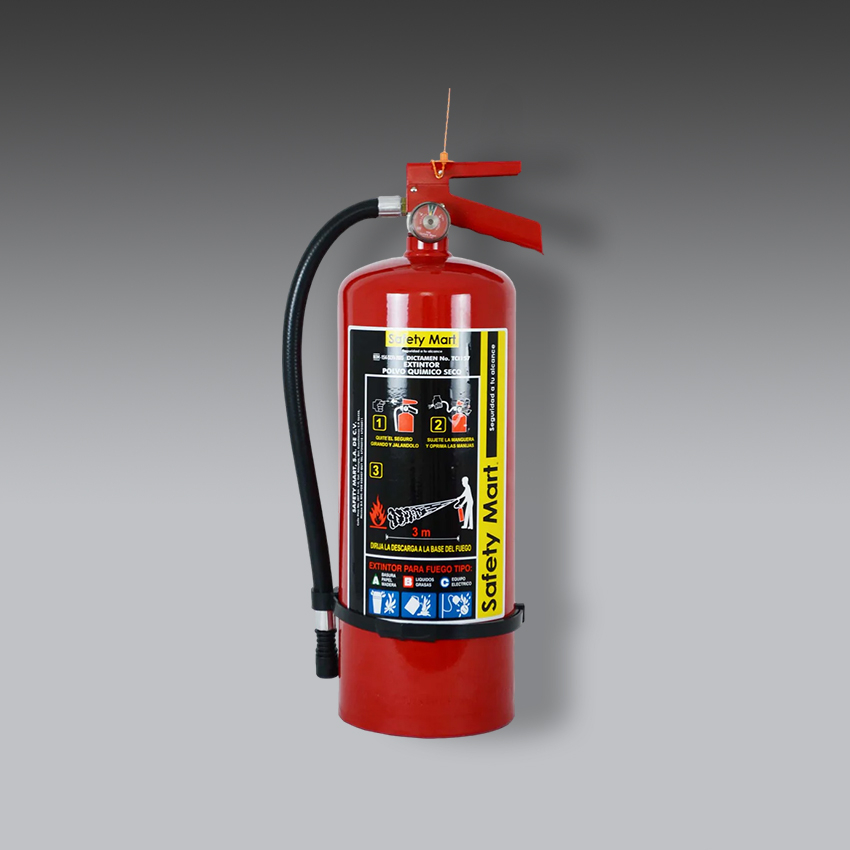 extintores para la seguridad industrial extintor de pqs de 6.0kg cargado modelo sm5 marca safety mart