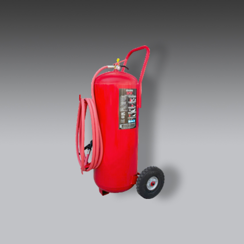 extintores para la seguridad industrial unidad mOvil pqs polvo quimico seco 50kg modelo um 50 marca exain
