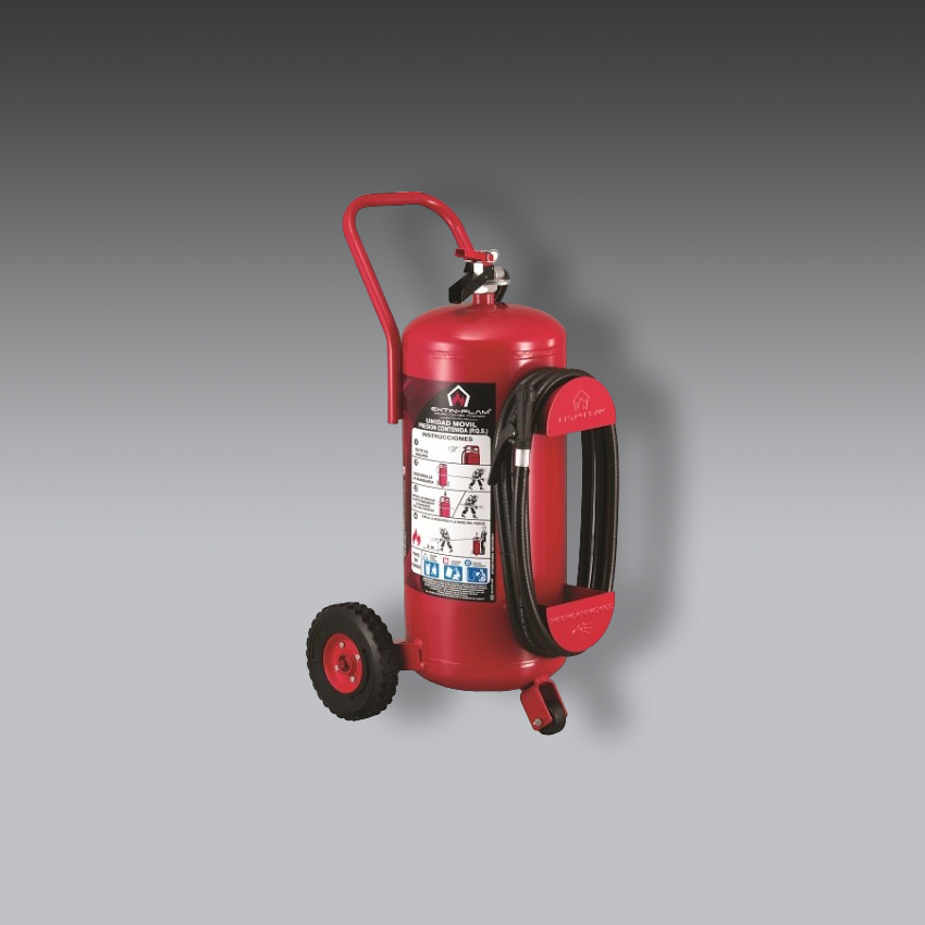 extintores para la seguridad industrial unidad movil extin  pqs 34 kg modelo um 34 marca extin flam