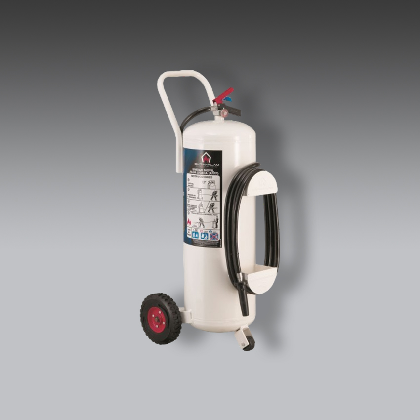 extintores para la seguridad industrial unidad movil extin afff 50 l modelo ea 50 marca extin flam